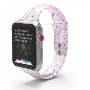 반짝이 실리콘 팔찌 실리콘 스트랩 시계 밴드