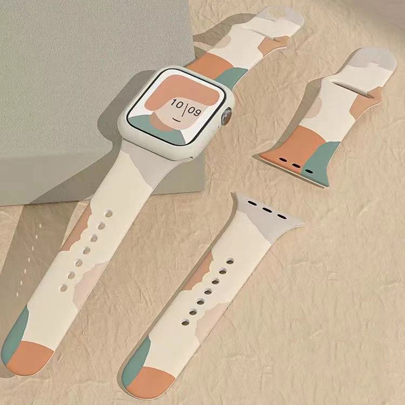 IWATCH를위한 소프트 실리콘 방수 밴드 손목 대역 교체 스트랩